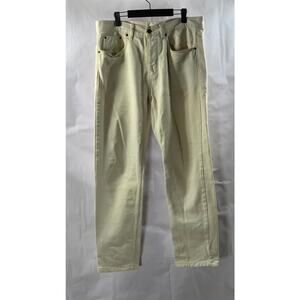 CARHARTT WIP Men's Cream Denim Five-Pocket Relaxed Tapered-Fit Newel Pant SZ 31